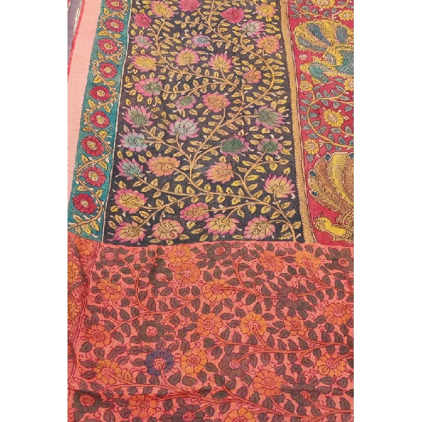 Ghicha Silk Kalamkari Saree